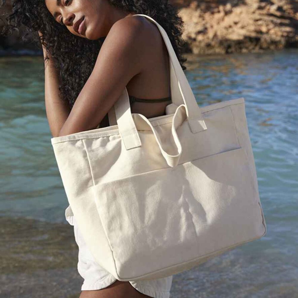 Westford Mill Double Handle Cargo Pocket Tote Bag Thumbnail