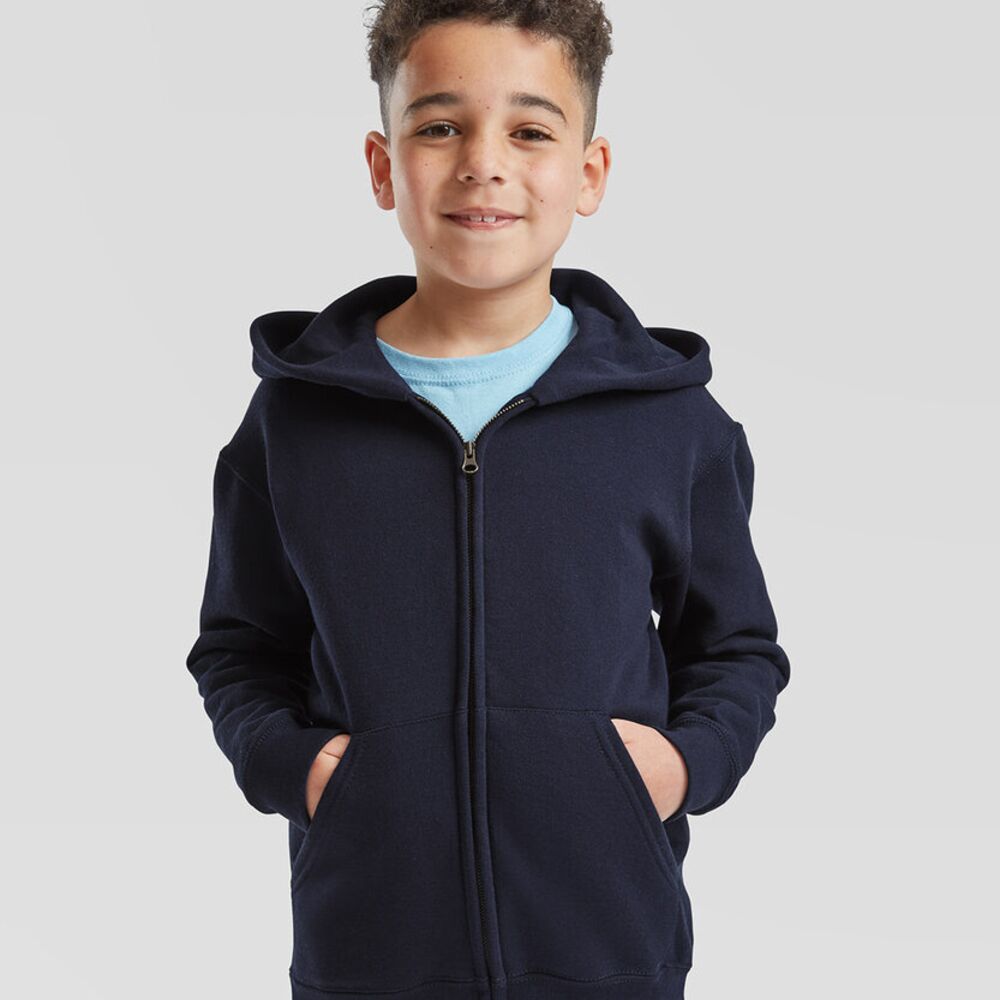 Kids classic hooded sweatshirt jacket. Thumbnail