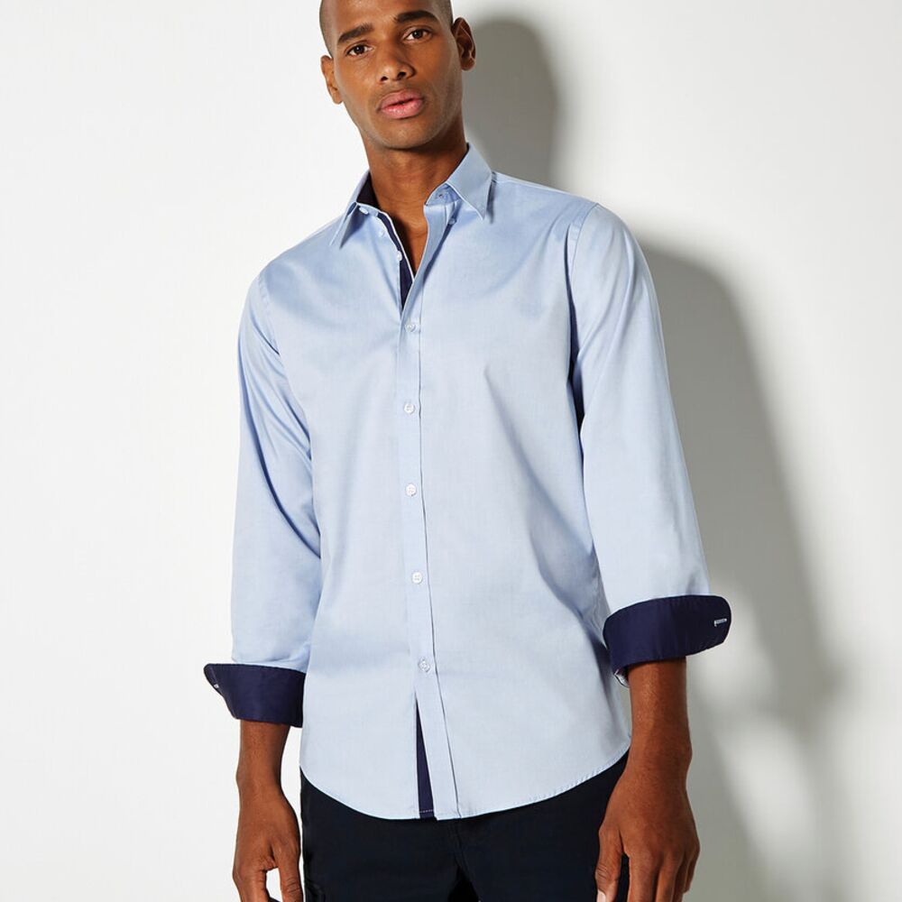 Contrast premium Oxford shirt (button down collar) long sleeve Thumbnail