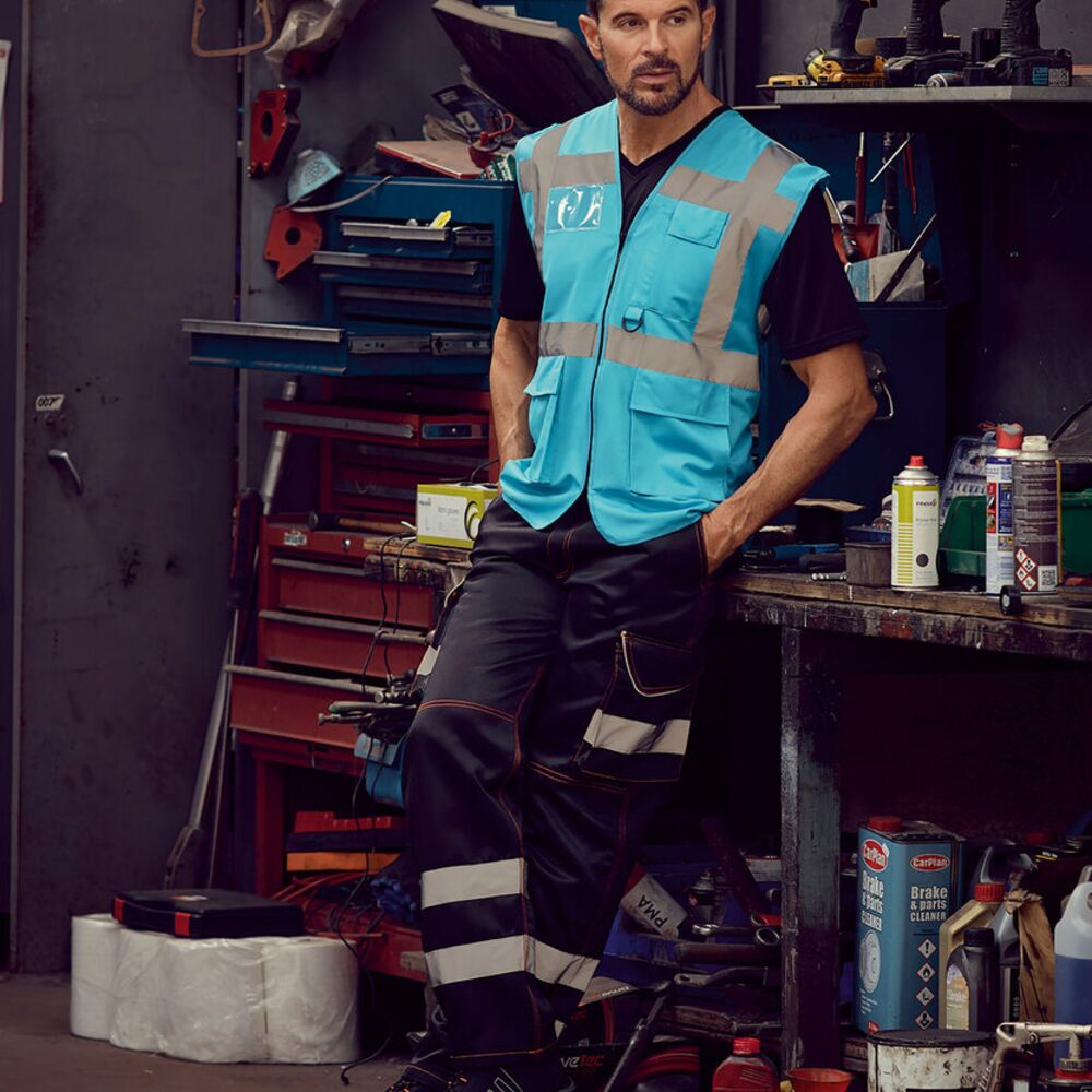 MULTI -functional executive hi vis waistcoat (HVW801) Thumbnail