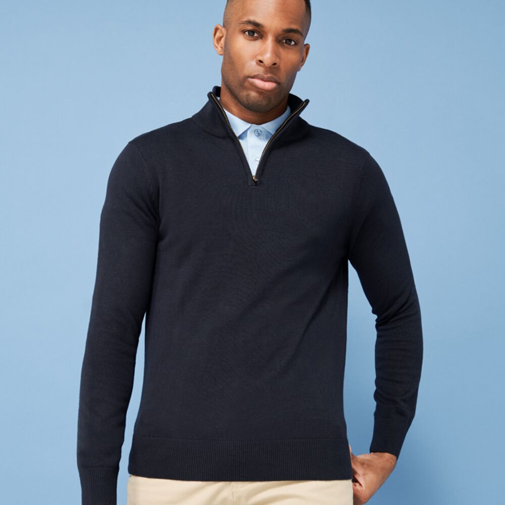 HENBURY Zip Neck Sweater. Thumbnail