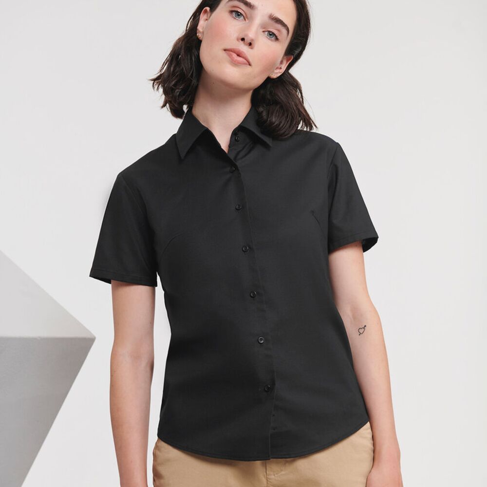 WOMENS short sleeve Oxford shirt Thumbnail