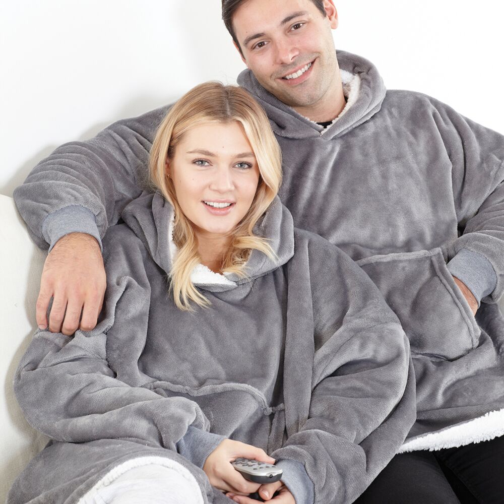 REVERSIBLE Oversized cosy sherpa hoodie Thumbnail